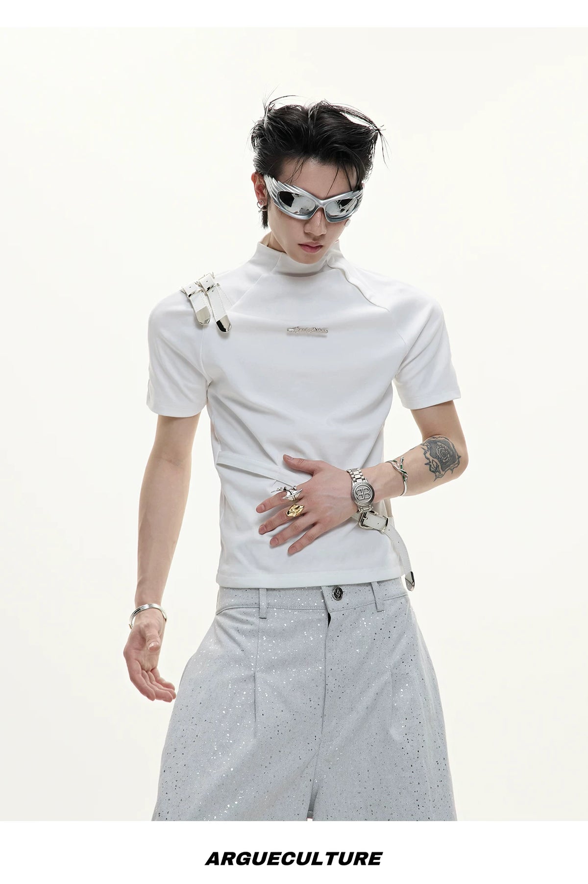 Cotton Letter Graphic T-Shirt | Relaxed Streetwear - description image 12