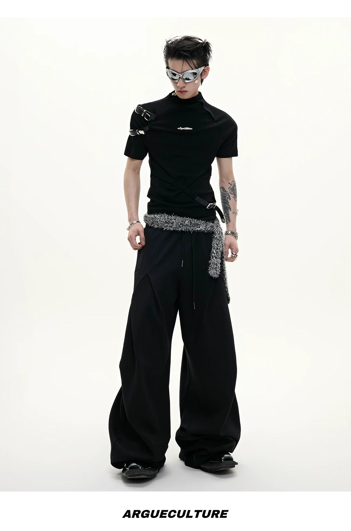 Cotton Letter Graphic T-Shirt | Relaxed Streetwear - description image 15