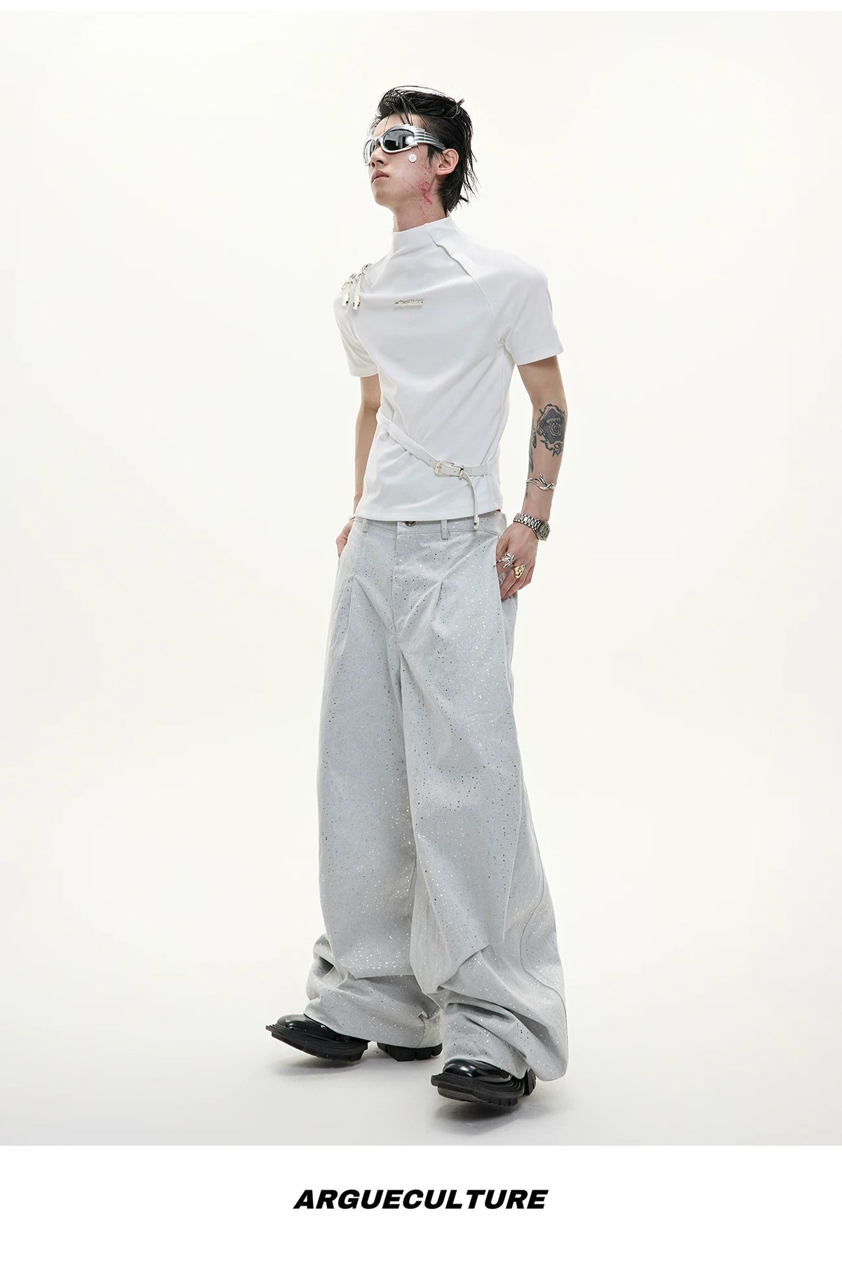 Cotton Letter Graphic T-Shirt | Relaxed Streetwear - description image 16