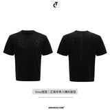 Slim-Fit Cotton Snake-Eye Spine Studded T-Shirt - Black