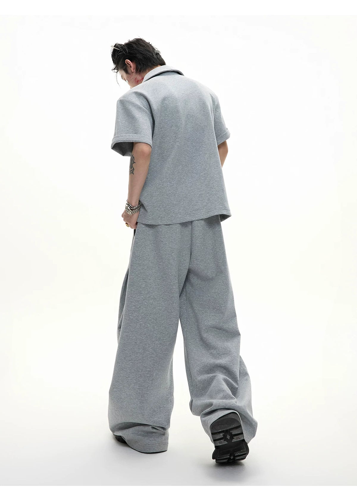 V-Neck Structured Shirt and Trouser Set | Avant-Garde - description image 5