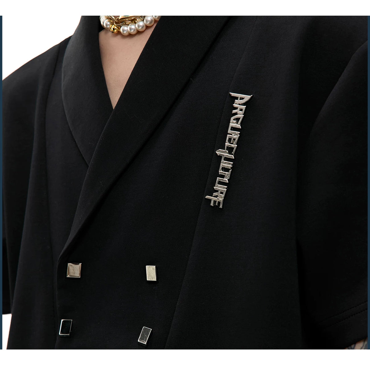 V-Neck Structured Shirt and Trouser Set | Avant-Garde - description image 8