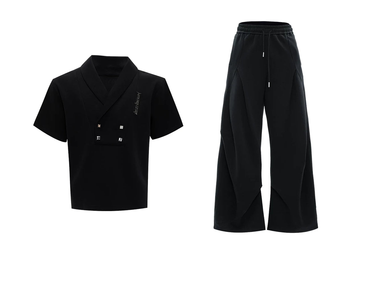 V-Neck Structured Shirt and Trouser Set | Avant-Garde - description image 19
