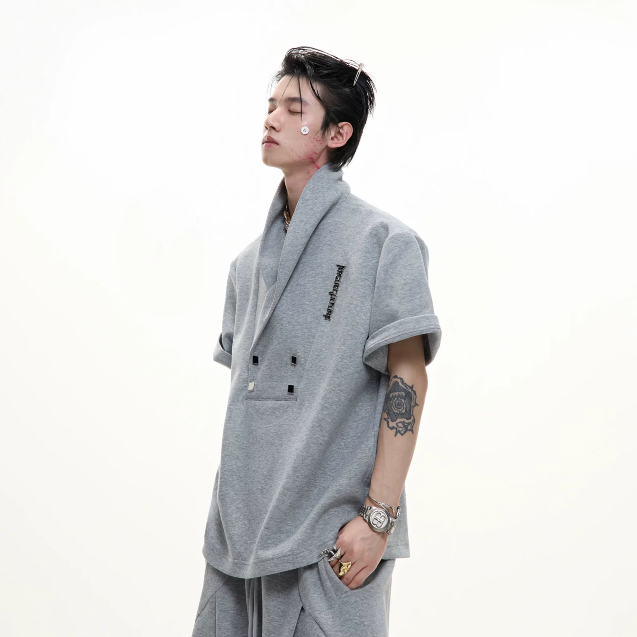 V-Neck Structured Shirt and Trouser Set | Avant-Garde - main image 4
