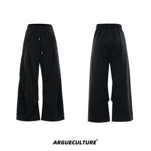 V-Neck Structured Shirt and Trouser Set | Avant-Garde - Charcoal Black Pants