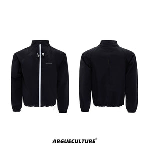 Deconstructed Stand-Collar Sun Jacket | Short Fit - Black Jacket