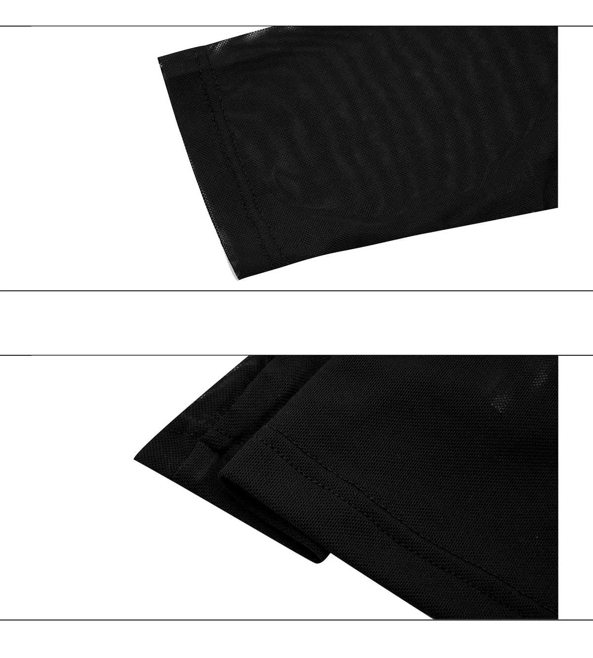 Embossed Mesh Long-Sleeve Tee in Polyester Blend - description image 16