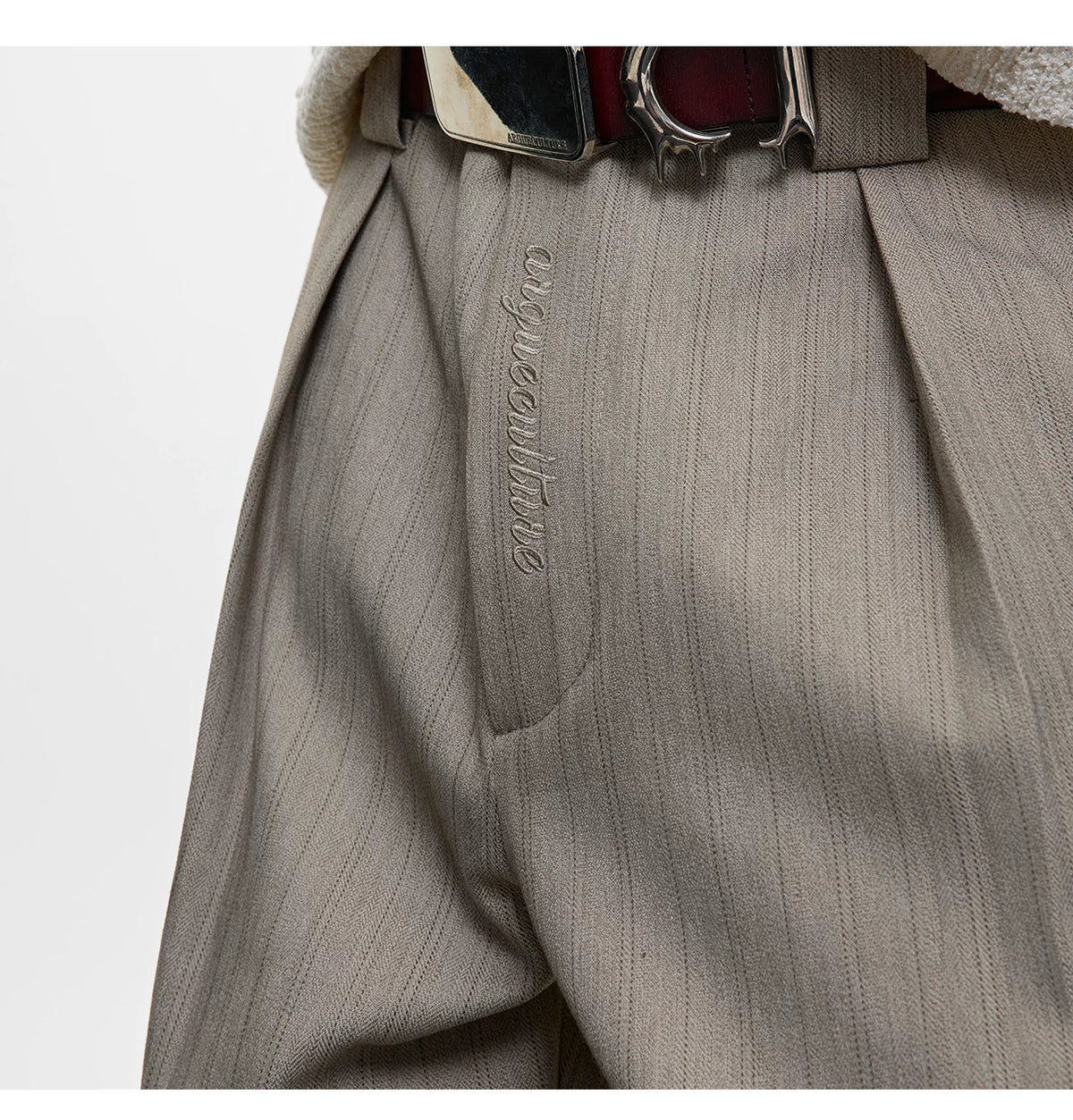Micro-Flare Wool-Blend Trousers | Argue Culture - description image 4