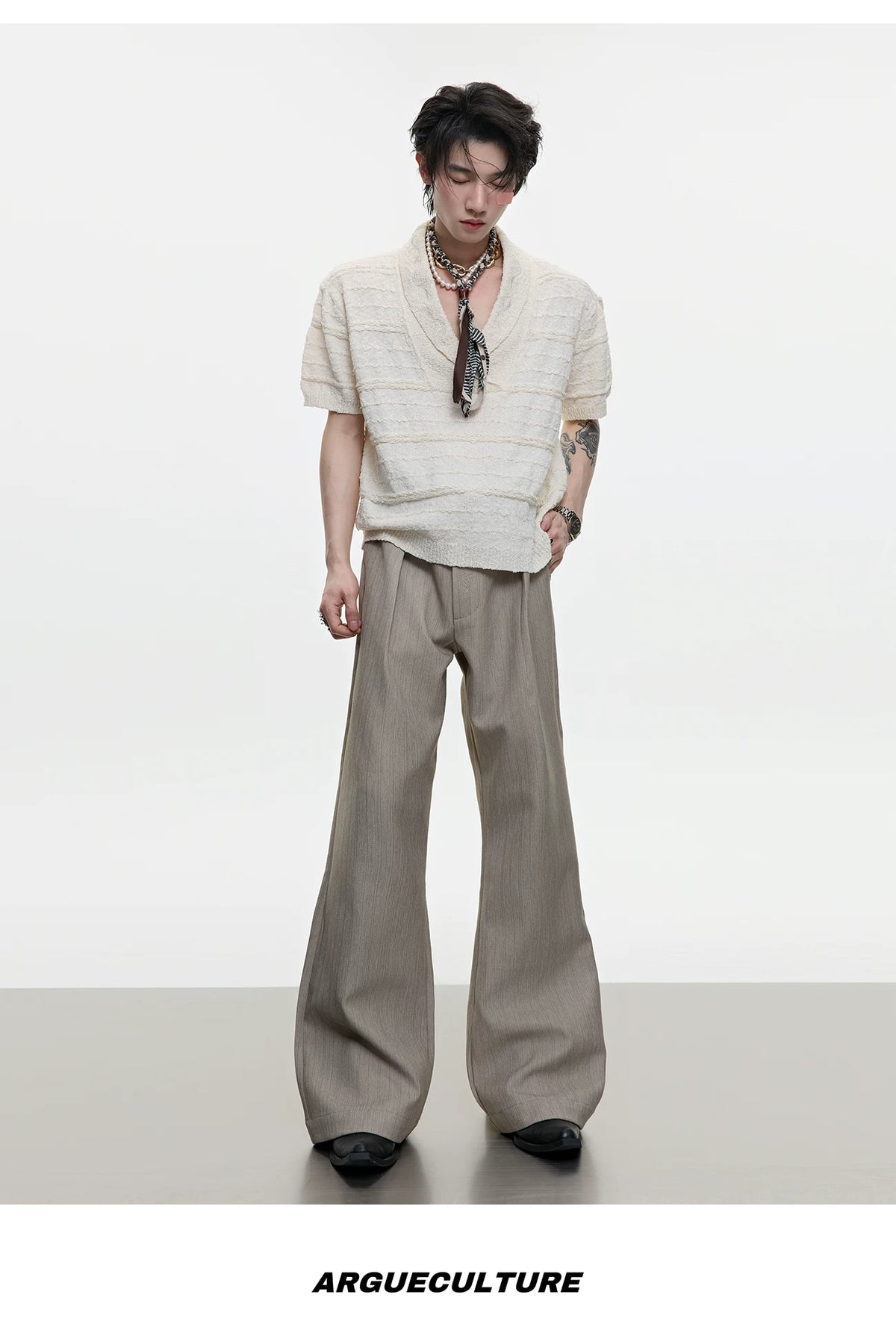 Micro-Flare Wool-Blend Trousers | Argue Culture - description image 9