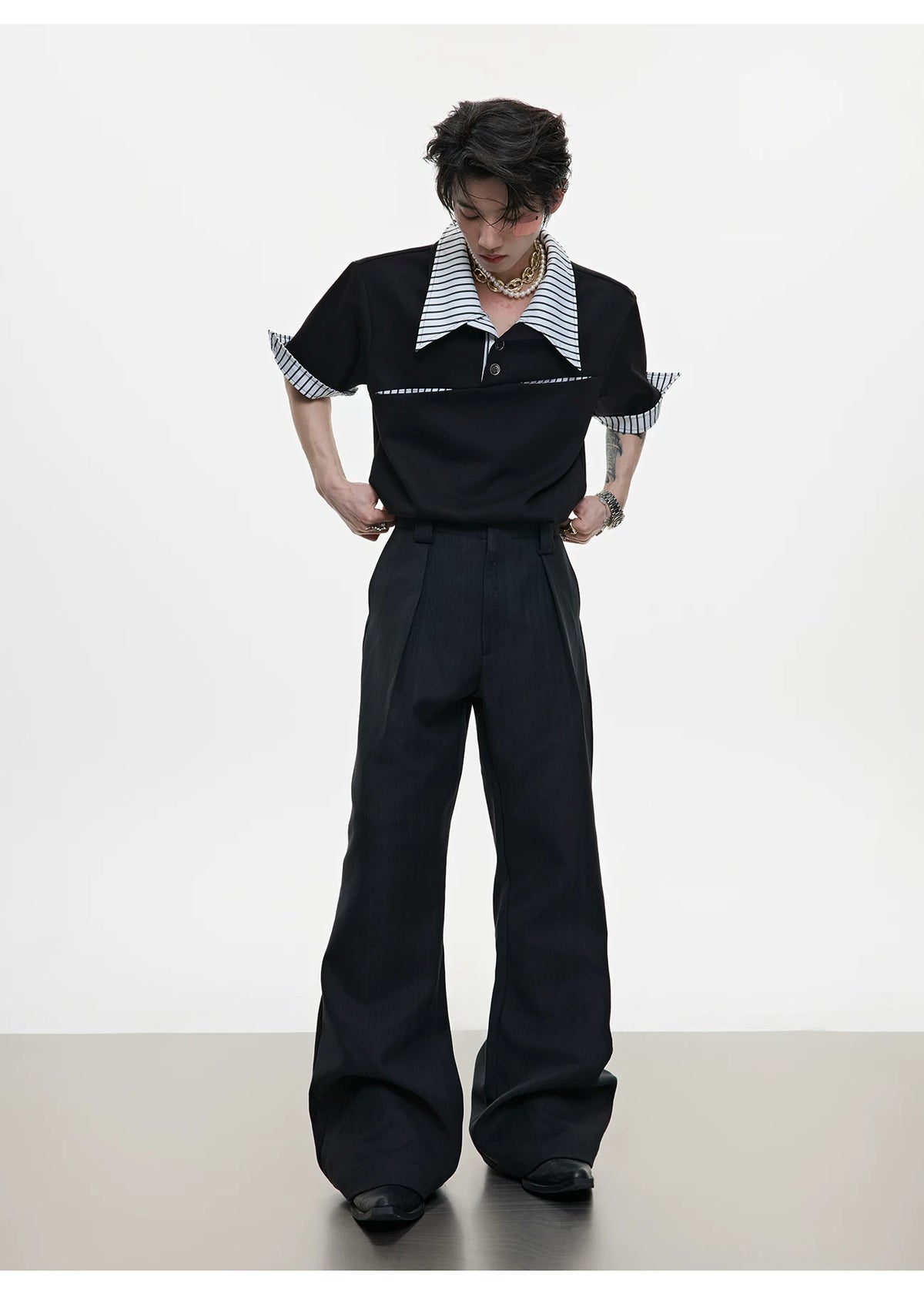 Micro-Flare Wool-Blend Trousers | Argue Culture - description image 10