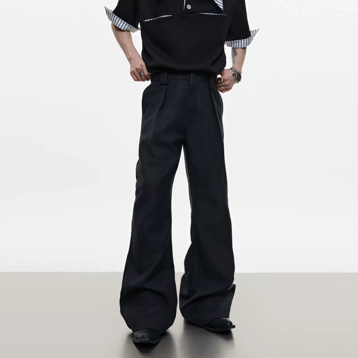 Micro-Flare Wool-Blend Trousers | Argue Culture - main image 2