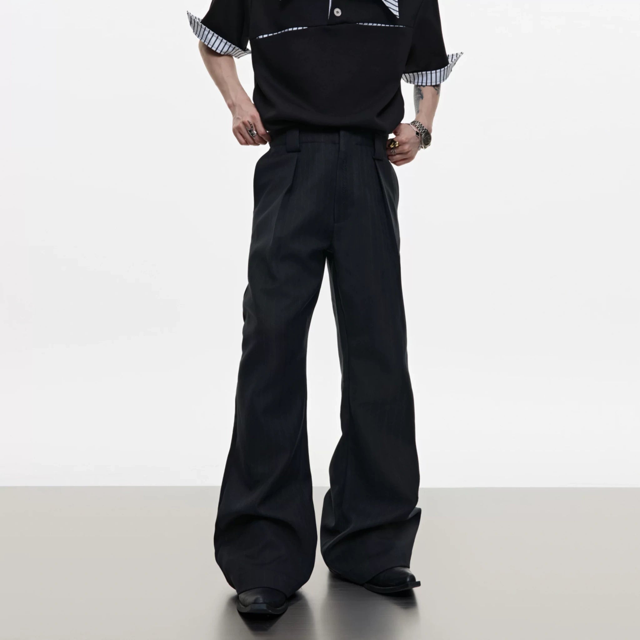 Micro-Flare Wool-Blend Trousers | Argue Culture - main image 2