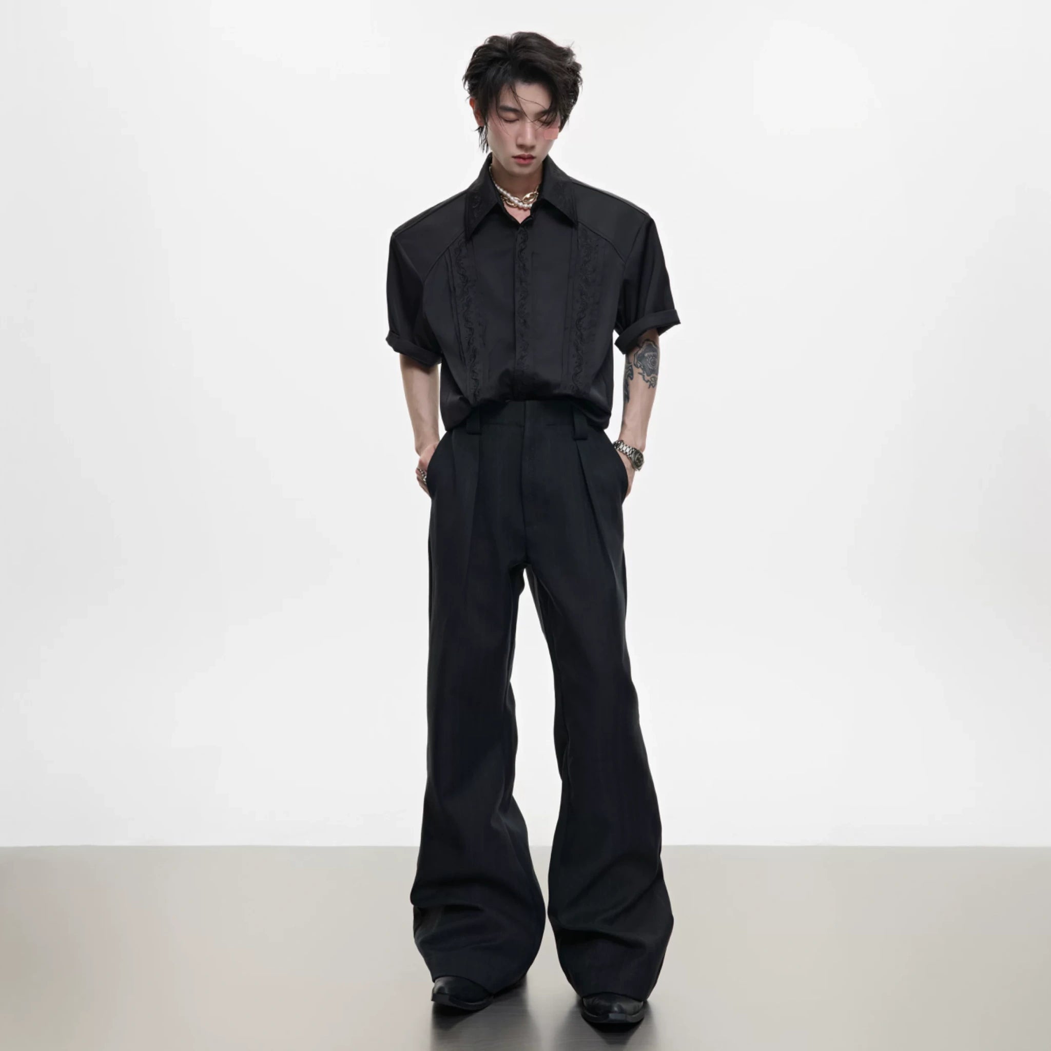 Micro-Flare Wool-Blend Trousers | Argue Culture - main image 4
