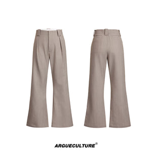 Micro-Flare Wool-Blend Trousers | Argue Culture - Brown
