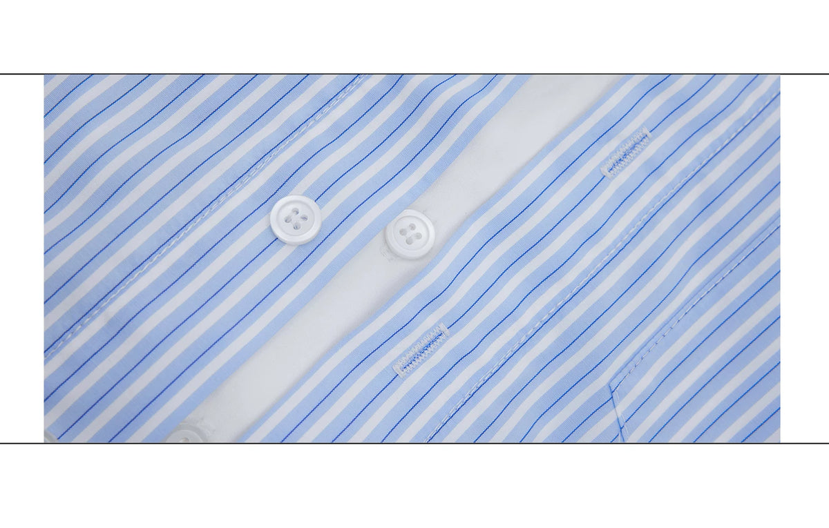 Layered Striped Short-Sleeve Shirt | Relaxed Fit - description image 17