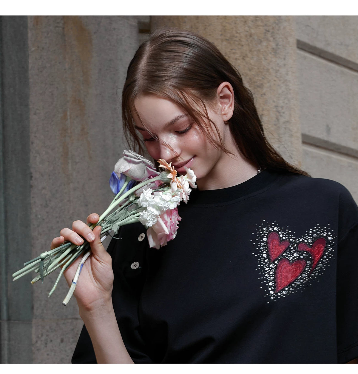 Irregular Neckline Cotton T-Shirt | Argue Culture - description image 4