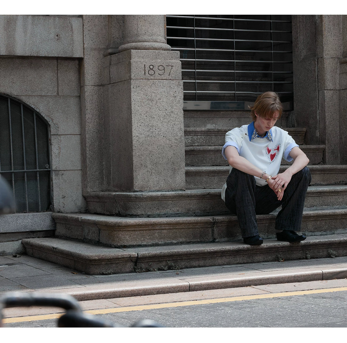 Irregular Neckline Cotton T-Shirt | Argue Culture - description image 8