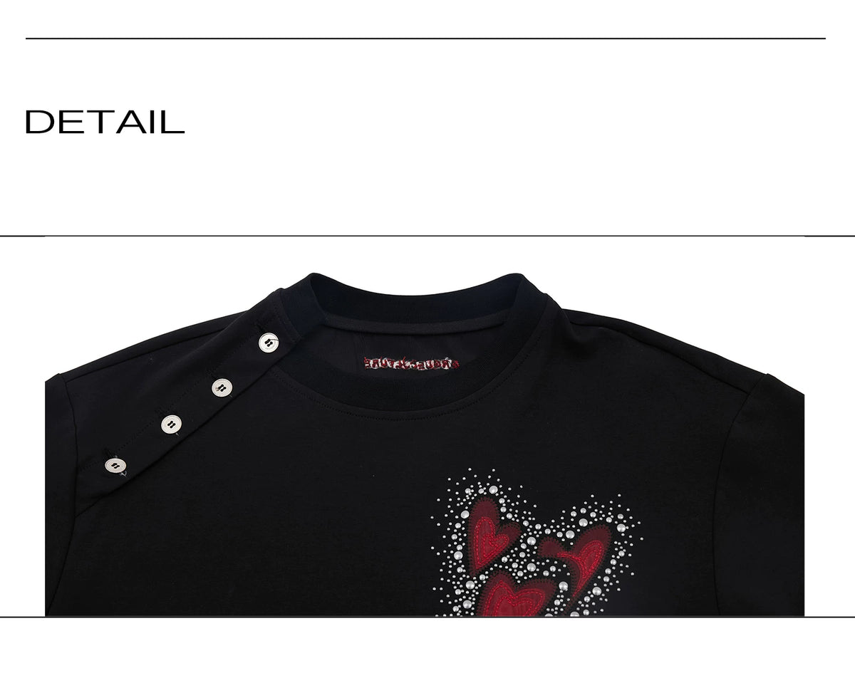 Irregular Neckline Cotton T-Shirt | Argue Culture - description image 19