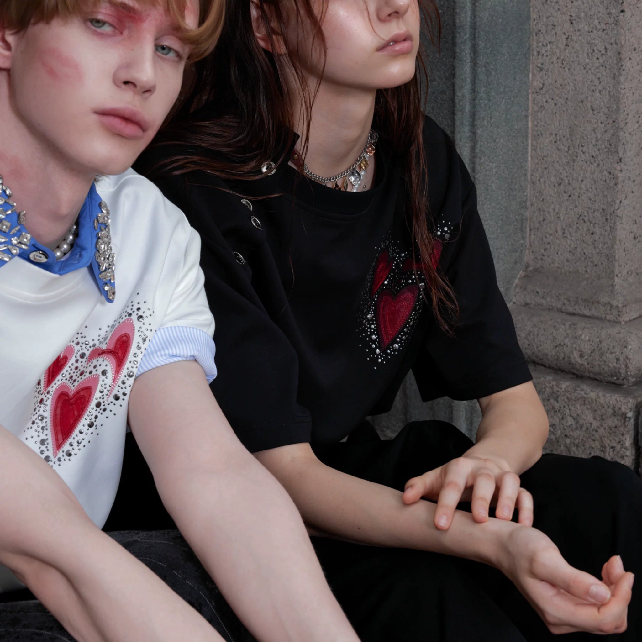 Irregular Neckline Cotton T-Shirt | Argue Culture - main image 5