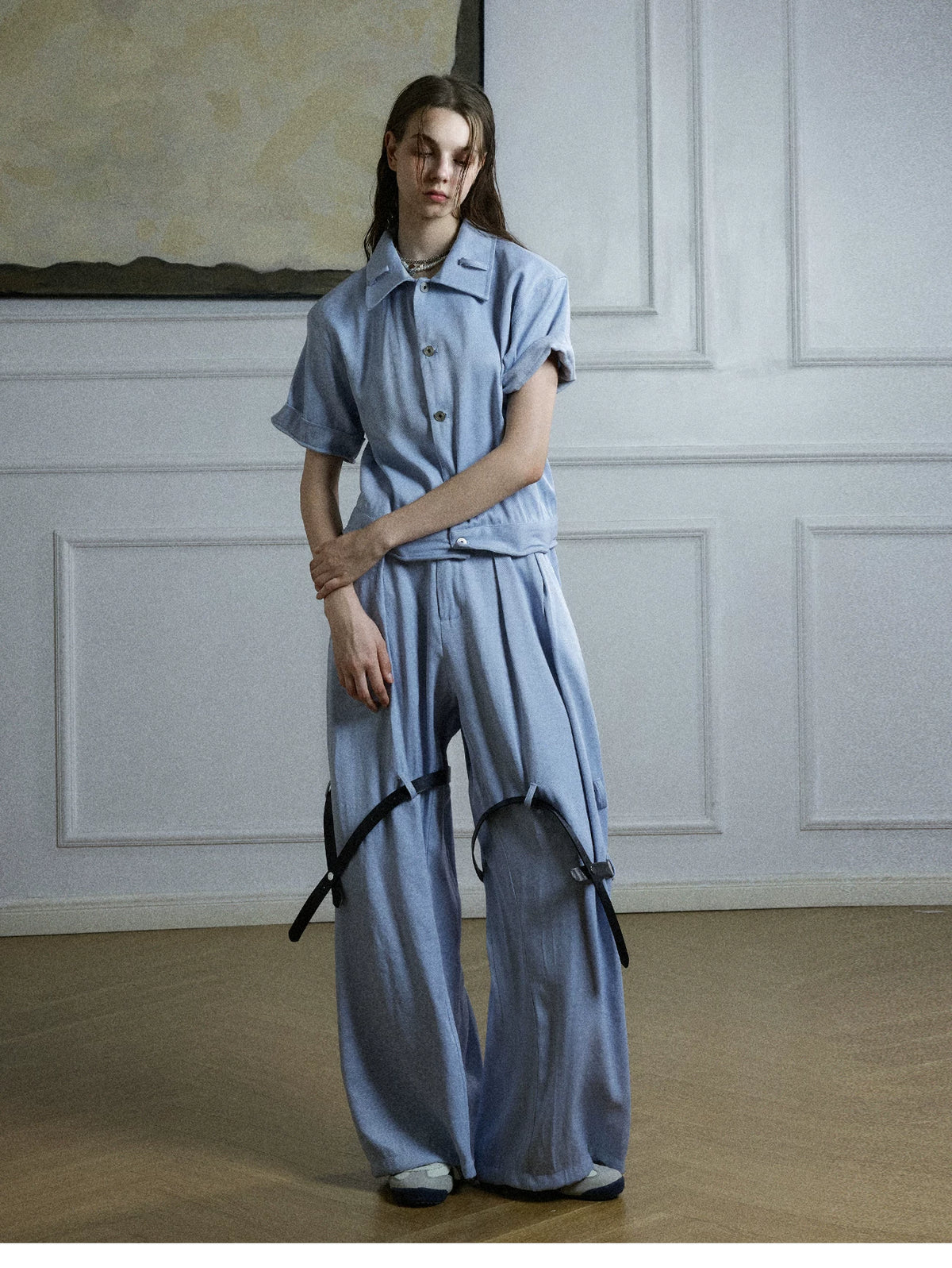 Cooling-Feel Short-Sleeve Set | Unisex Streetwear - description image 4