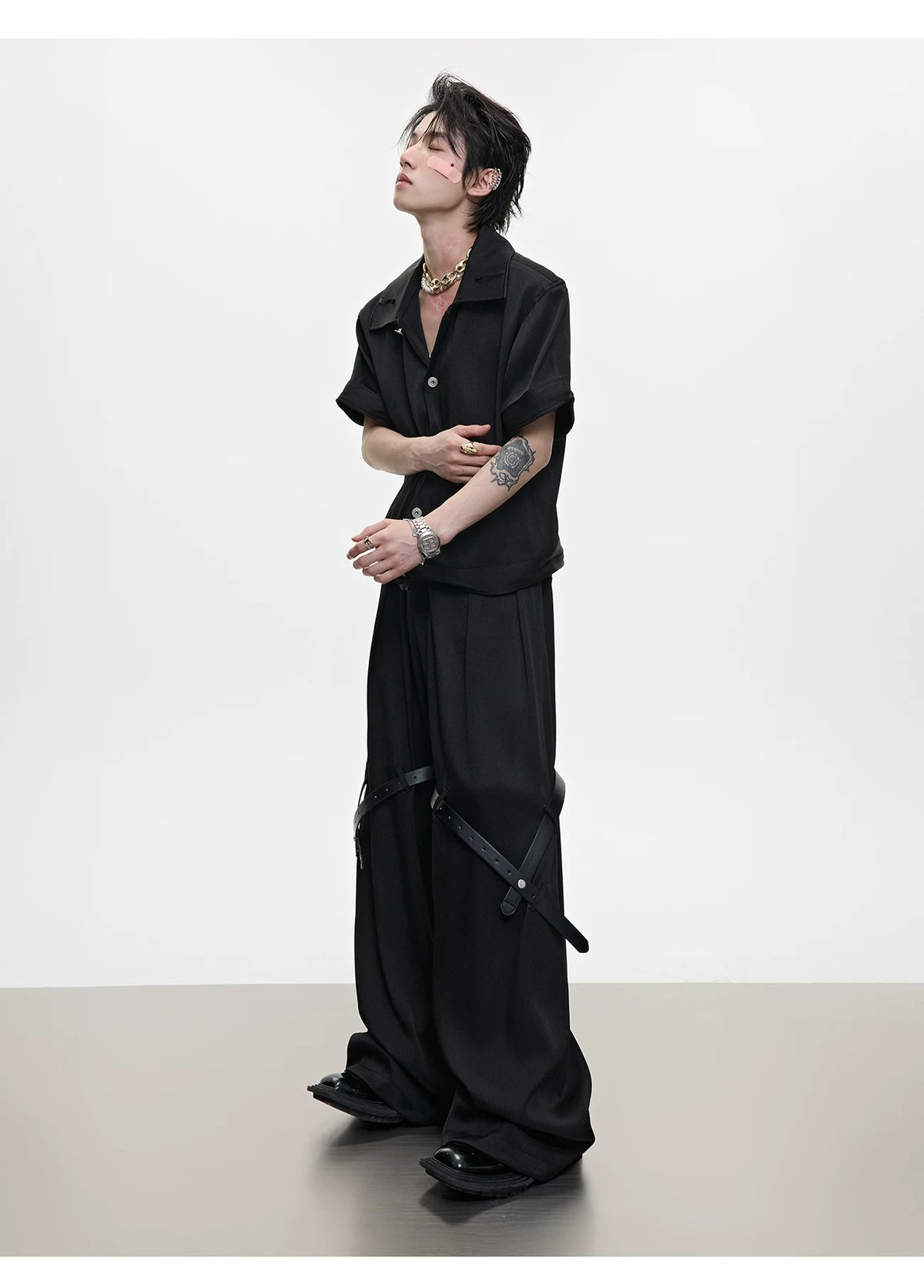 Cooling-Feel Short-Sleeve Set | Unisex Streetwear - description image 6
