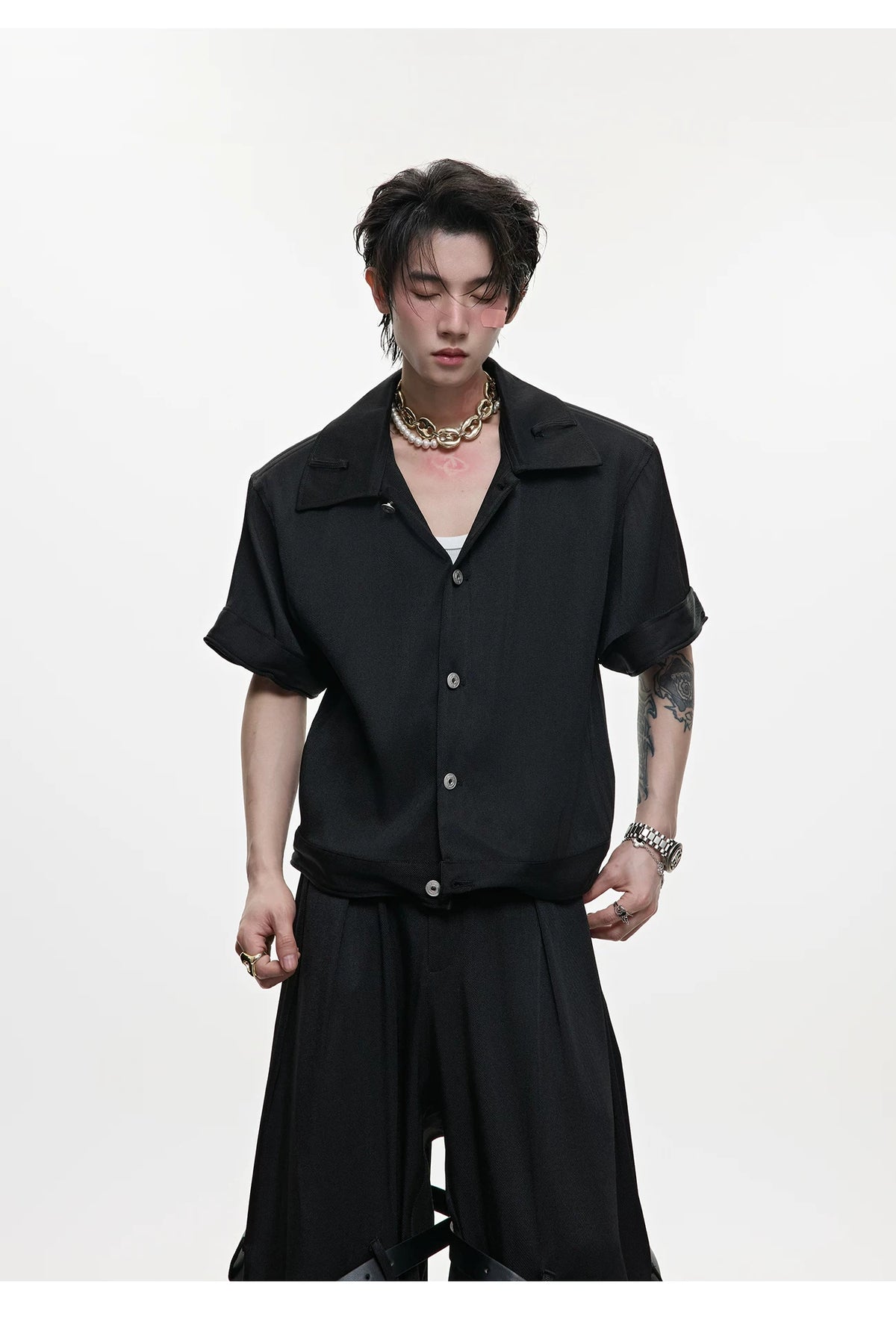 Cooling-Feel Short-Sleeve Set | Unisex Streetwear - description image 7