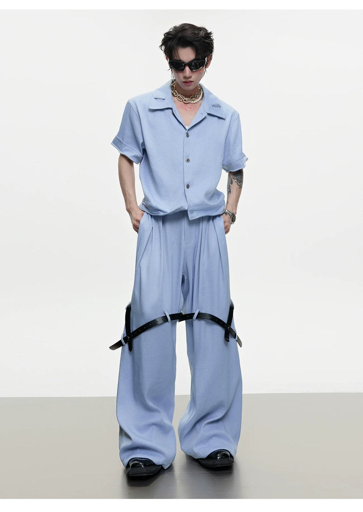 Cooling-Feel Short-Sleeve Set | Unisex Streetwear - description image 10