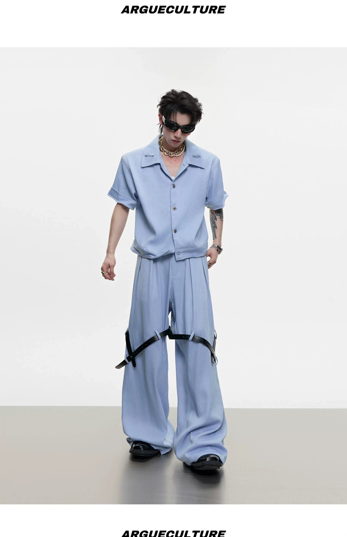 Cooling-Feel Short-Sleeve Set | Unisex Streetwear - description image 11