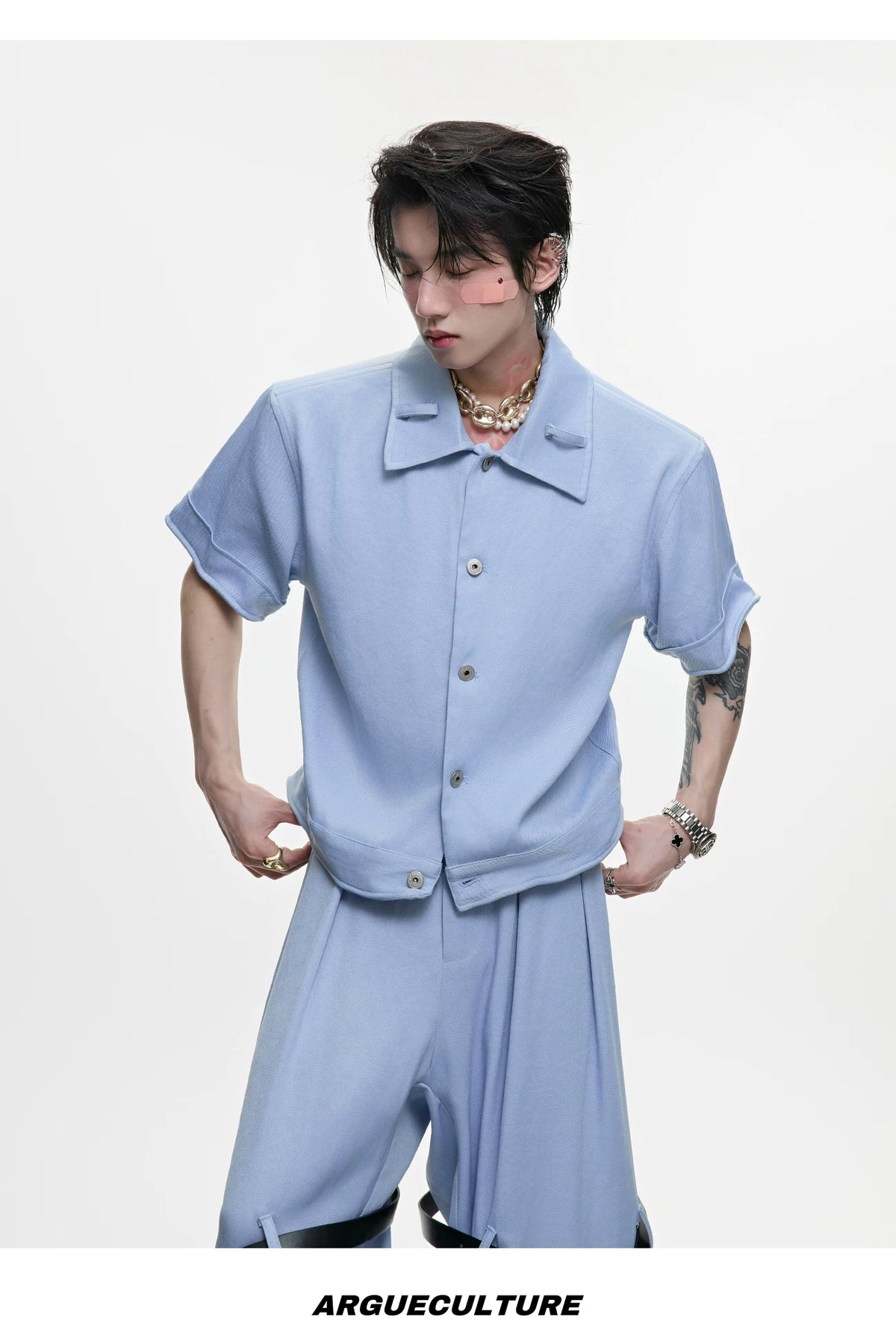 Cooling-Feel Short-Sleeve Set | Unisex Streetwear - description image 13