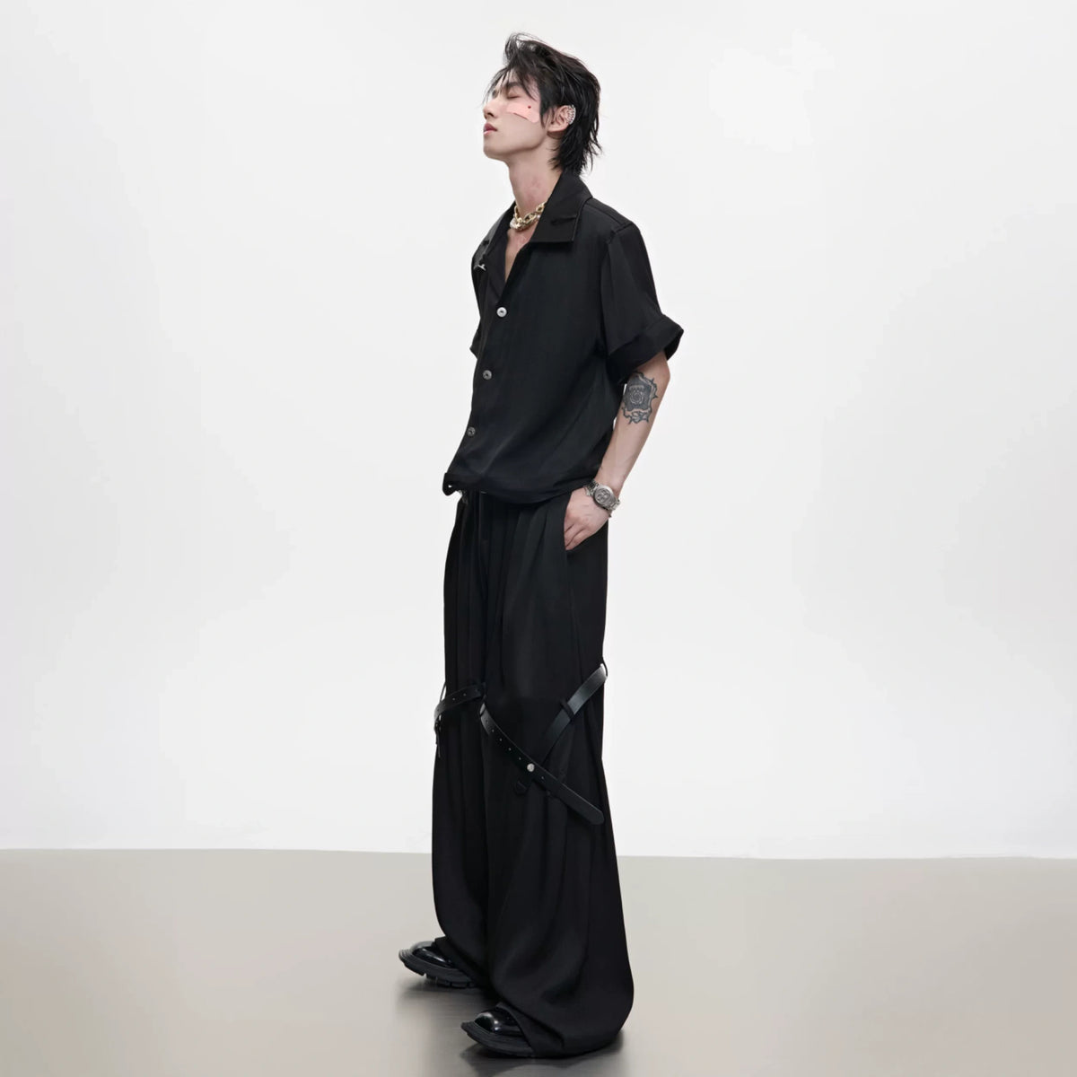 Cooling-Feel Short-Sleeve Set | Unisex Streetwear - main image 2