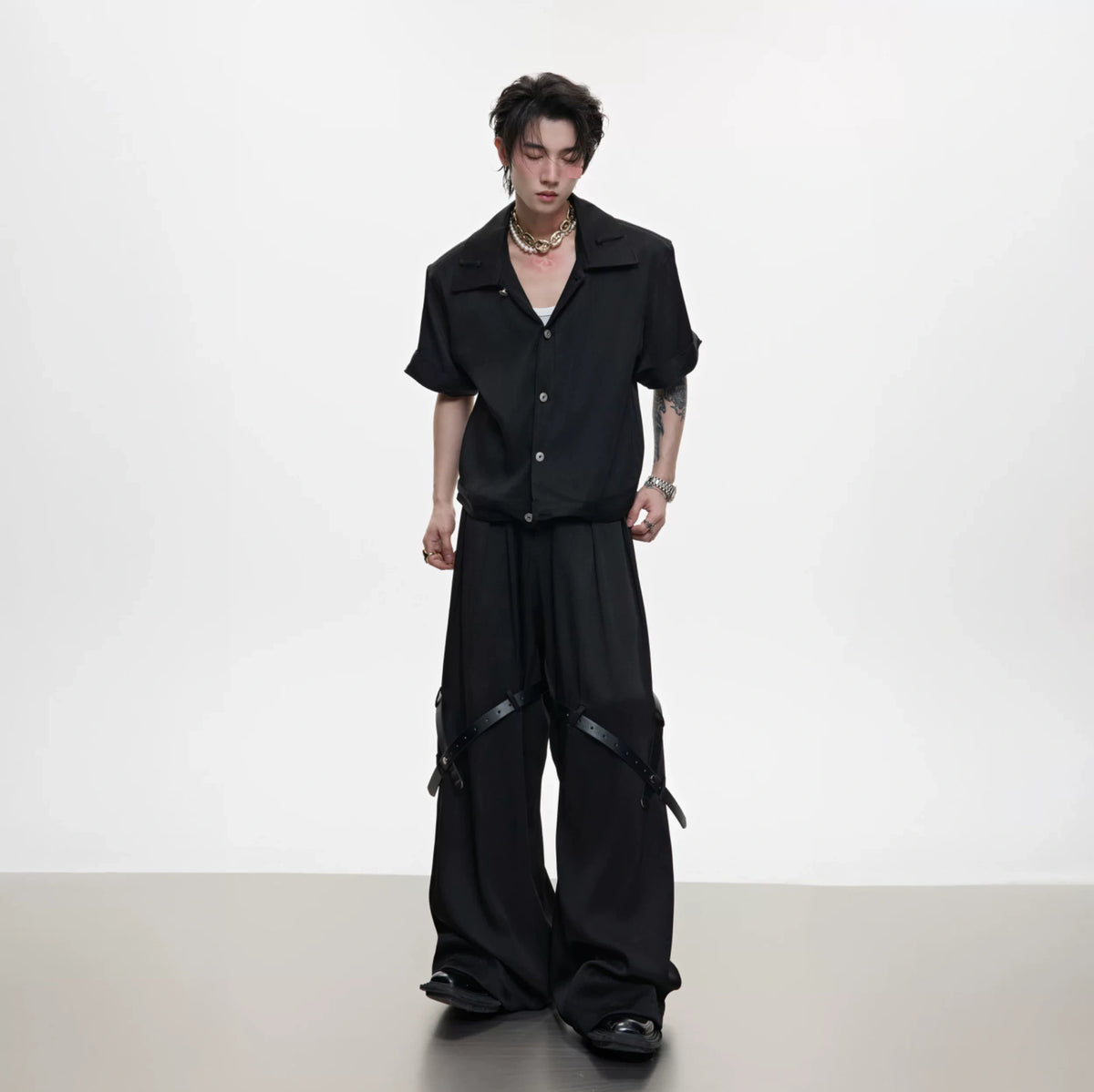 Cooling-Feel Short-Sleeve Set | Unisex Streetwear - main image 4
