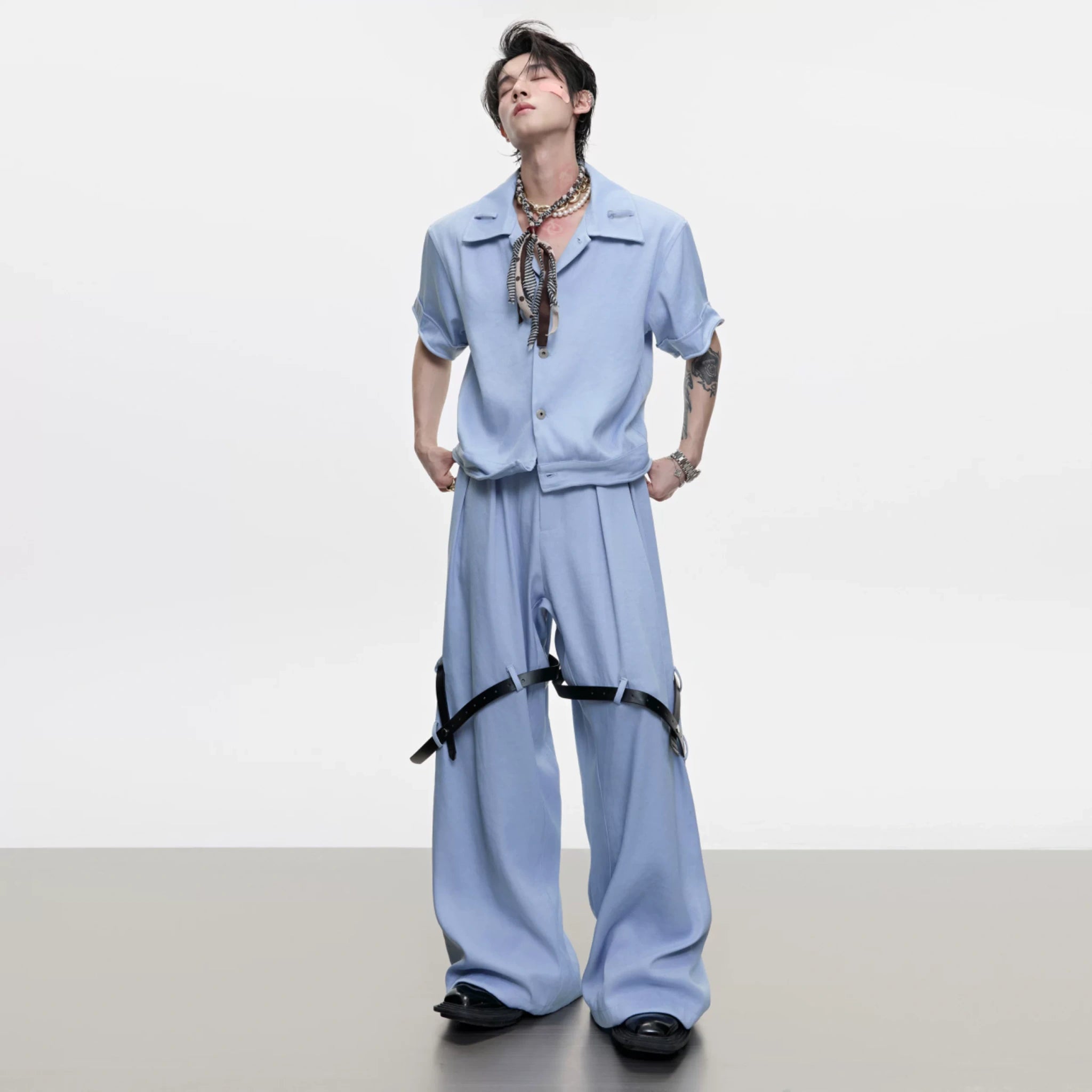 Cooling-Feel Short-Sleeve Set | Unisex Streetwear - main image 5