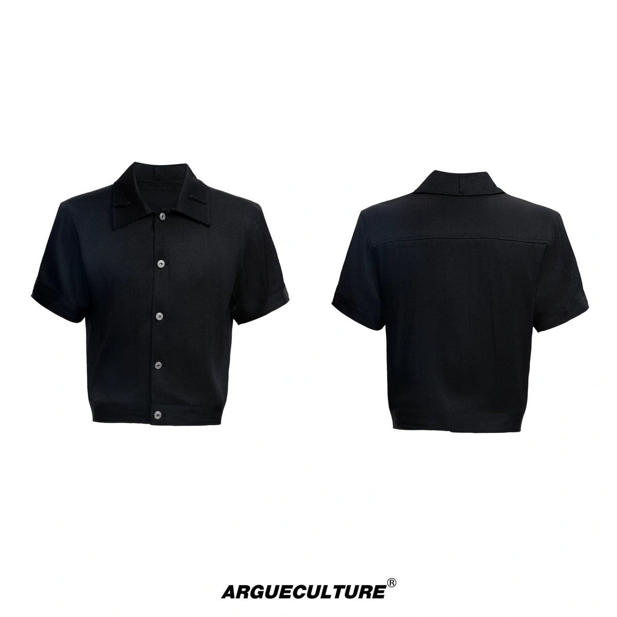 Cooling-Feel Short-Sleeve Set | Unisex Streetwear - Mist Black Top