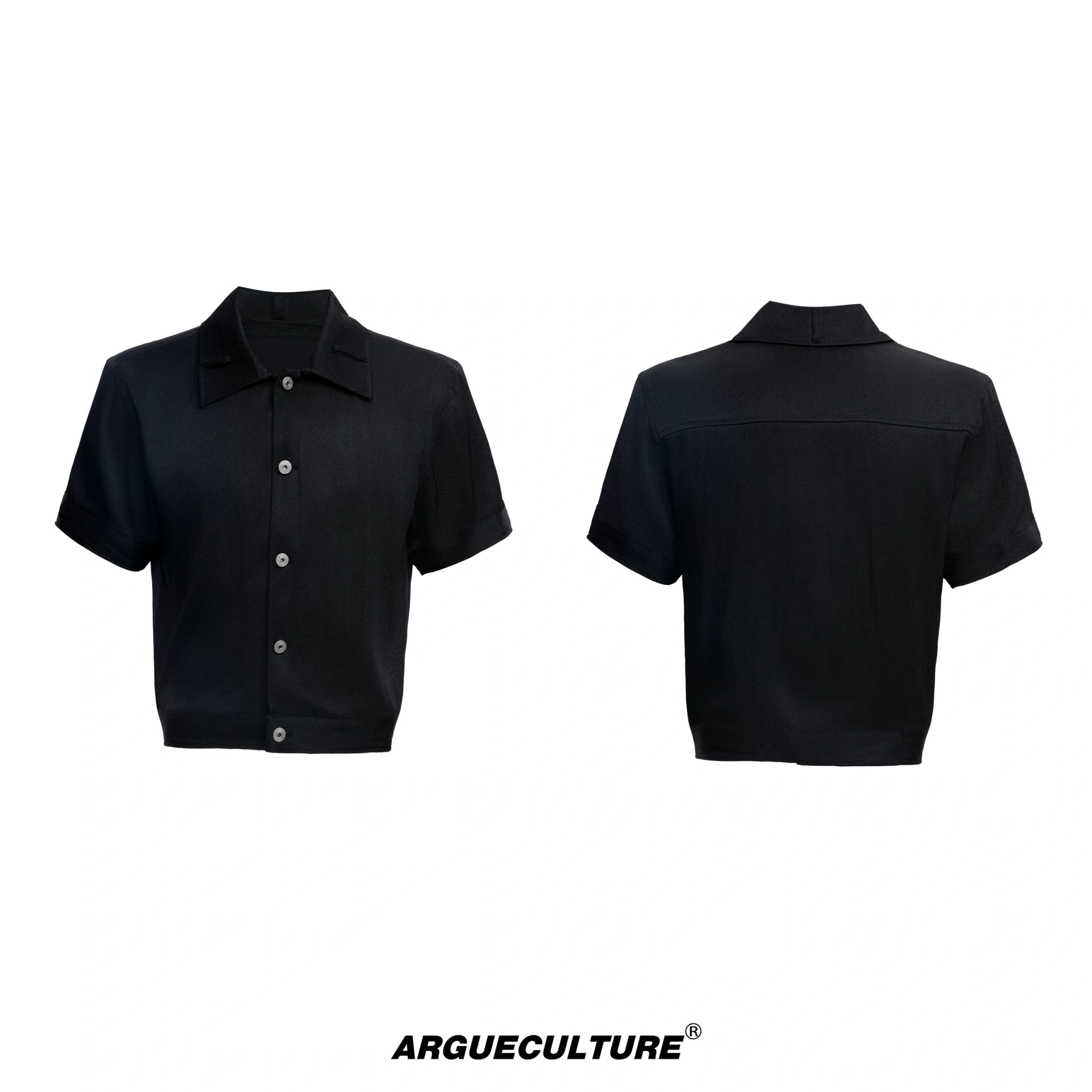Cooling-Feel Short-Sleeve Set | Unisex Streetwear - Mist Black Top