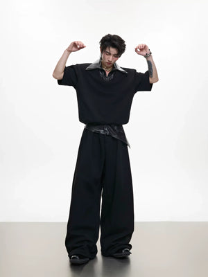 Double-Collar Short-Sleeve Set | Avant-Garde Streetwear - main image 2