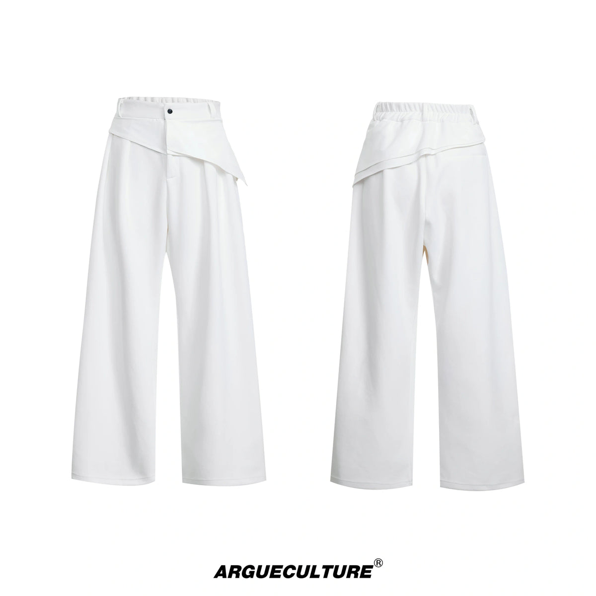 Double-Collar Short-Sleeve Set | Avant-Garde Streetwear - White Bottoms