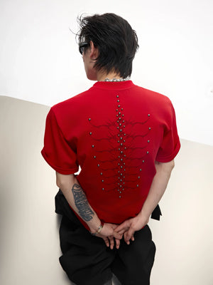Studded Snake Spine Boxy T-Shirt | Argue Culture - main image 1