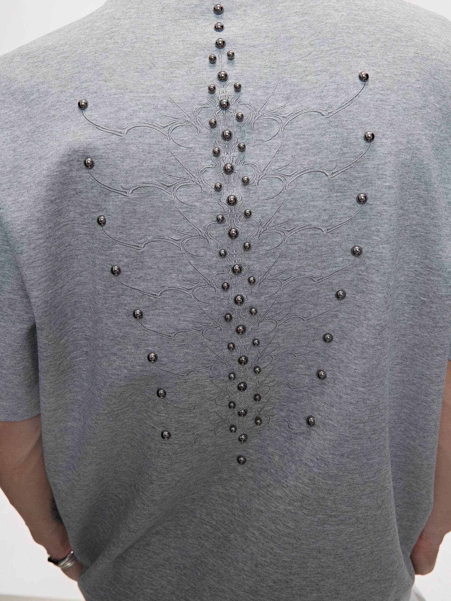 Studded Snake Spine Boxy T-Shirt | Argue Culture - main image 5