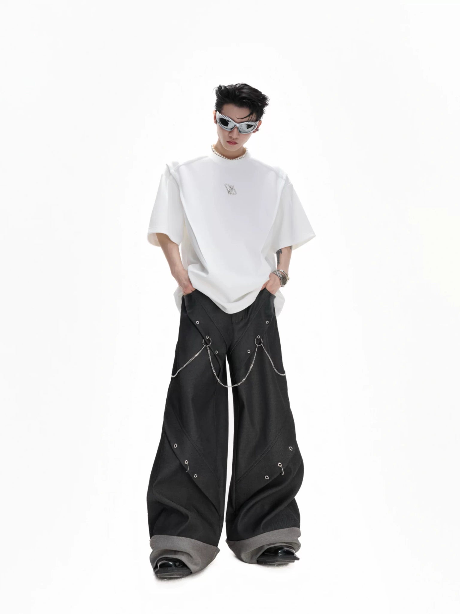 Liquid Spine Shoulder-Pad T-Shirt | Relaxed Cotton - main image 4