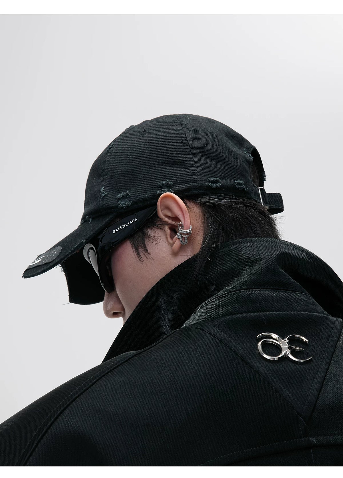 Distressed Patchwork Baseball Cap | Adjustable Cotton - description image 4
