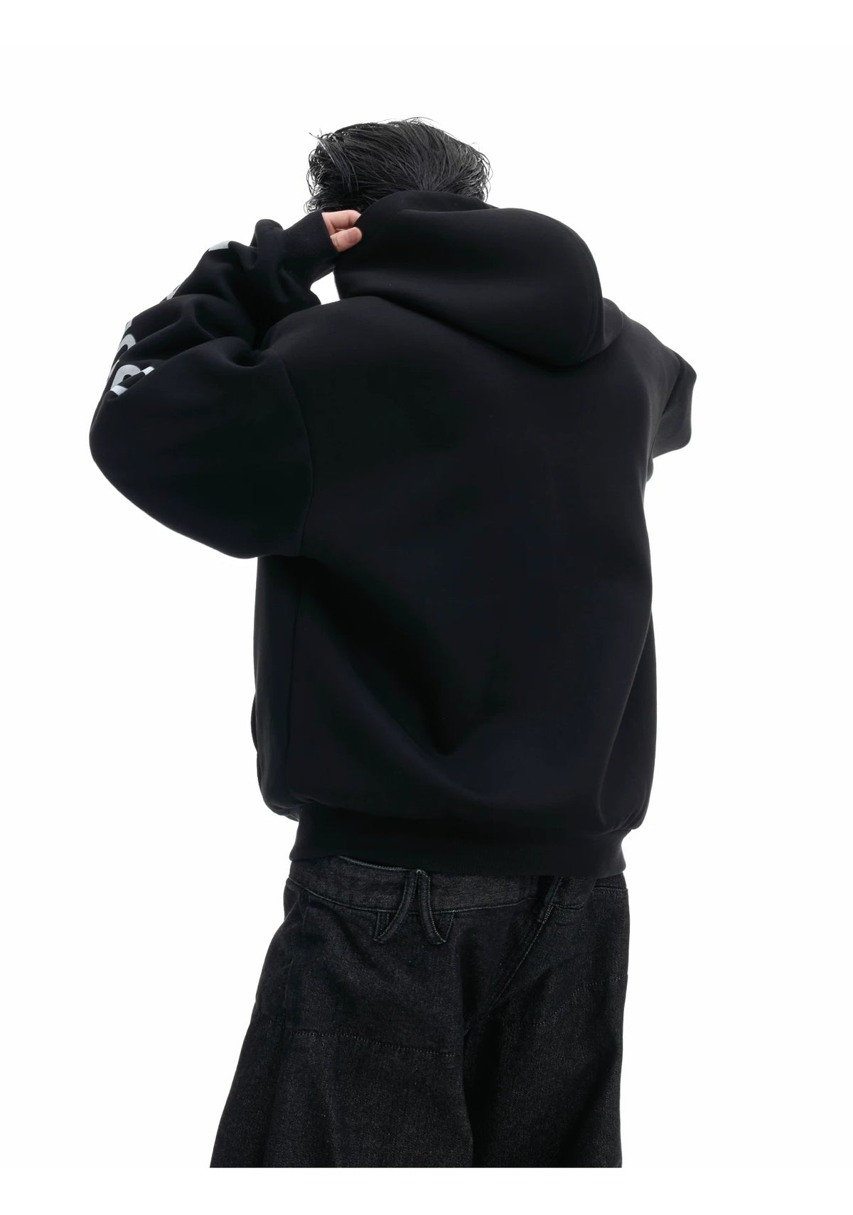 Abstract Dachshund Cropped Hoodie | Cotton Streetwear - description image 7