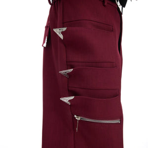 Deconstructed Metallic Flare Pants | Cotton Streetwear - main image 2