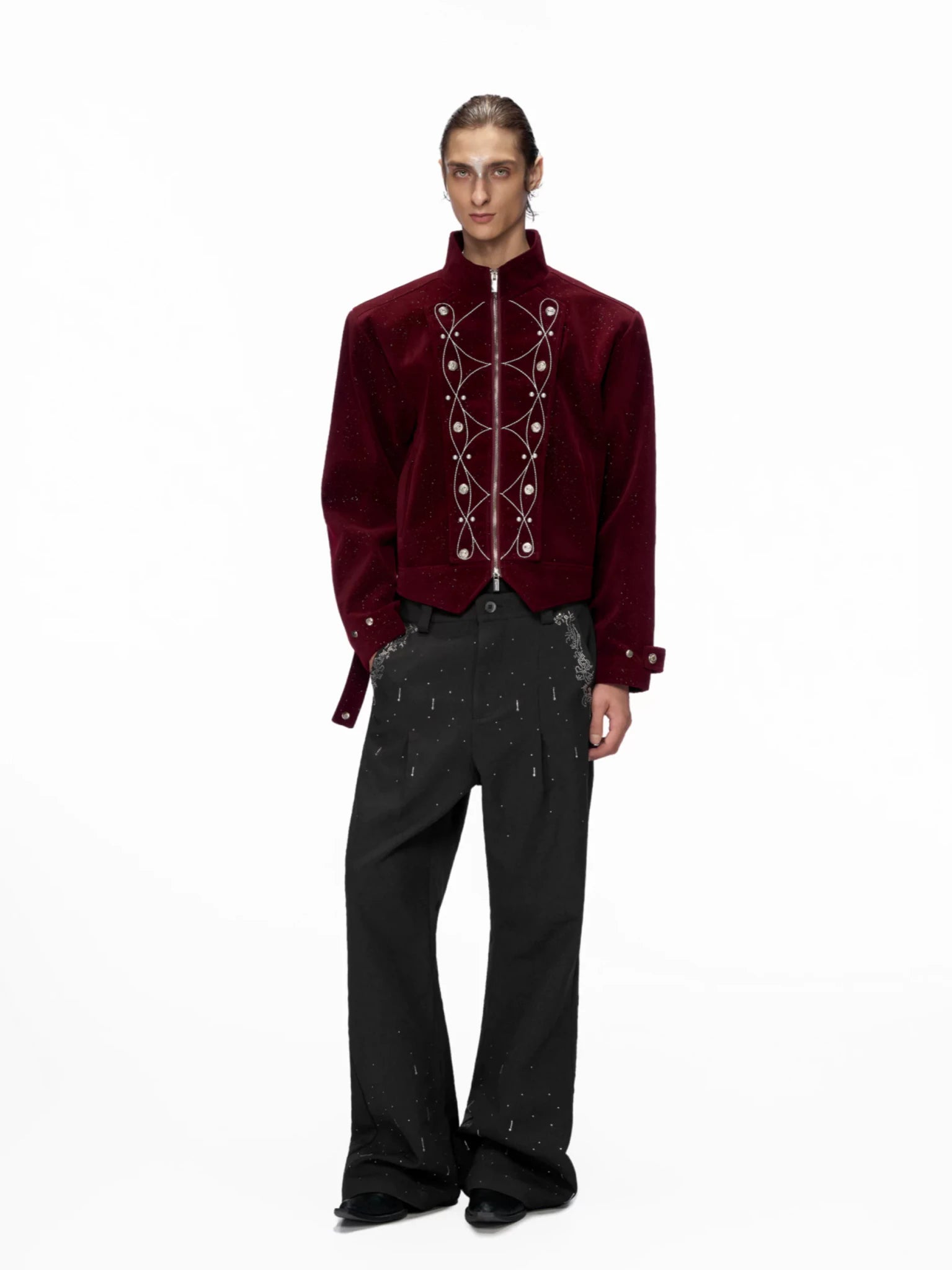Relaxed Suede-Like Jacket with Metal Details | Unisex - main image 5