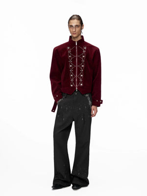 Relaxed Suede-Like Jacket with Metal Details | Unisex - main image 5