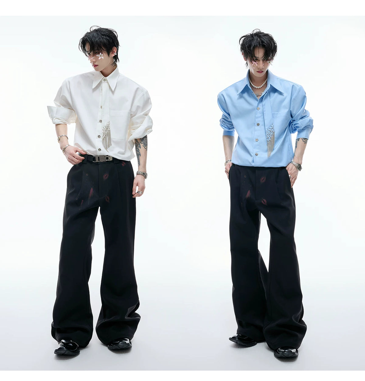 Unisex Tie-Panel Structured Cotton Shirt - description image 5