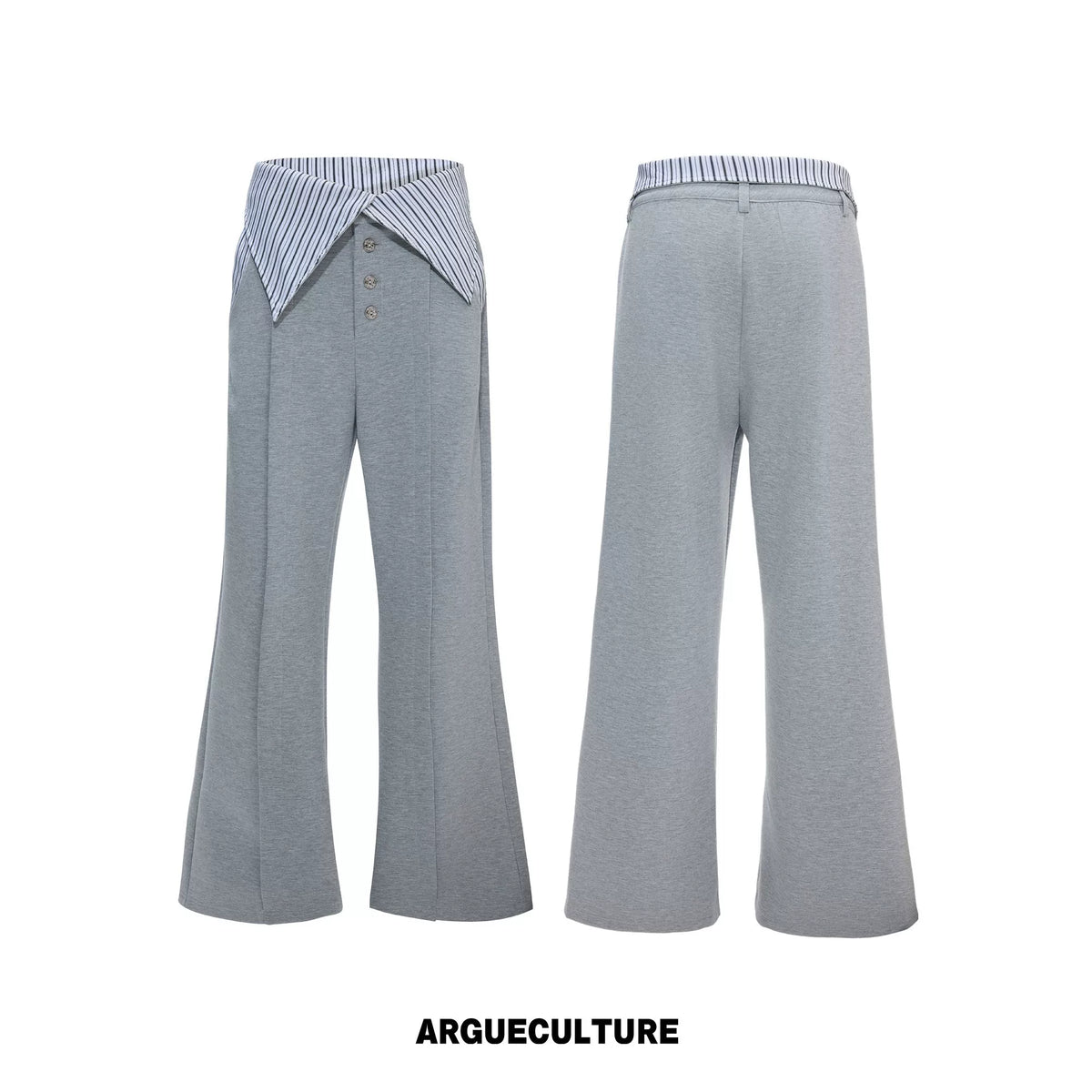 Color-Block Stripe Panel Cardigan | Relaxed Unisex Top - Gray Pants 2.0