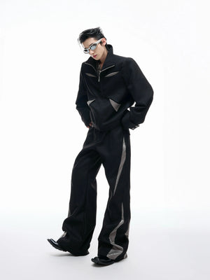 Deconstructed Color-Block Short Suit Set - main image 1