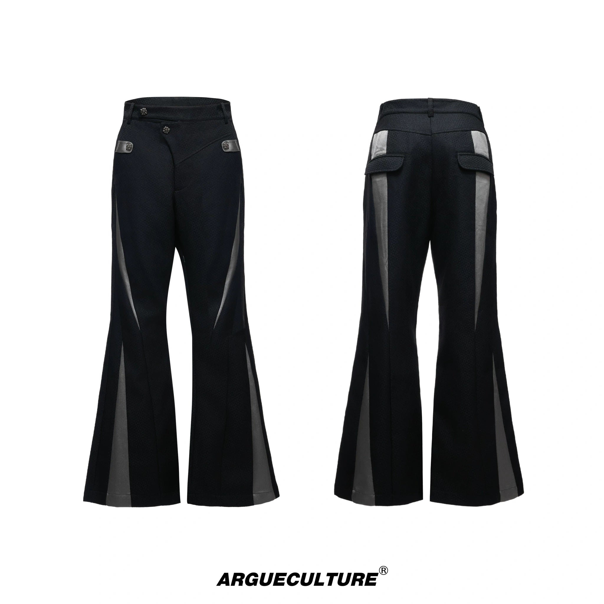 Deconstructed Color-Block Short Suit Set - Black Pants