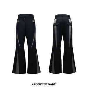 Deconstructed Color-Block Short Suit Set - Black Pants
