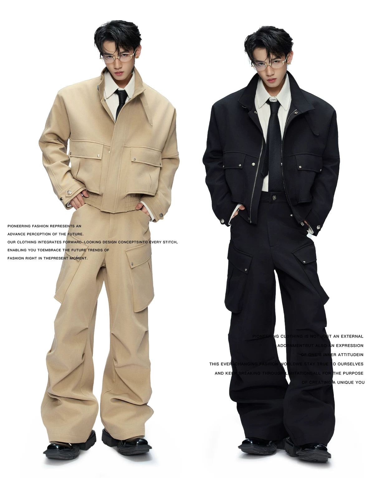 Deconstructed Workwear Jacket | Cotton Utility Style - description image 3
